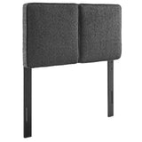 Lindee Slate Boucle Fabric Twin Headboard - Ornate Home