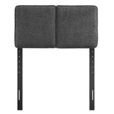 Lindee Slate Boucle Fabric Twin Headboard - Ornate Home