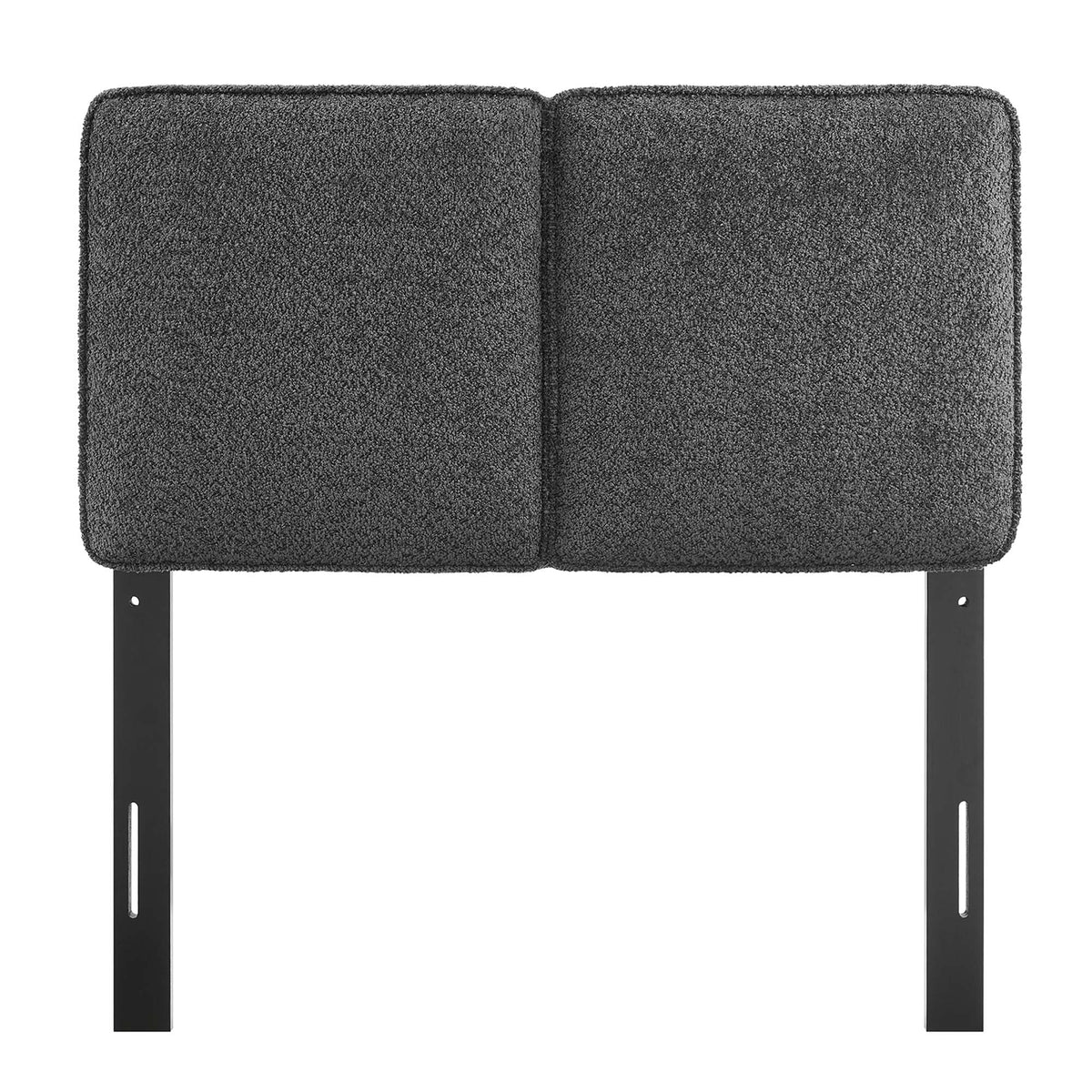 Lindee Slate Boucle Fabric Twin Headboard - Ornate Home