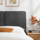 Lindee Slate Boucle Fabric Twin Headboard - Ornate Home
