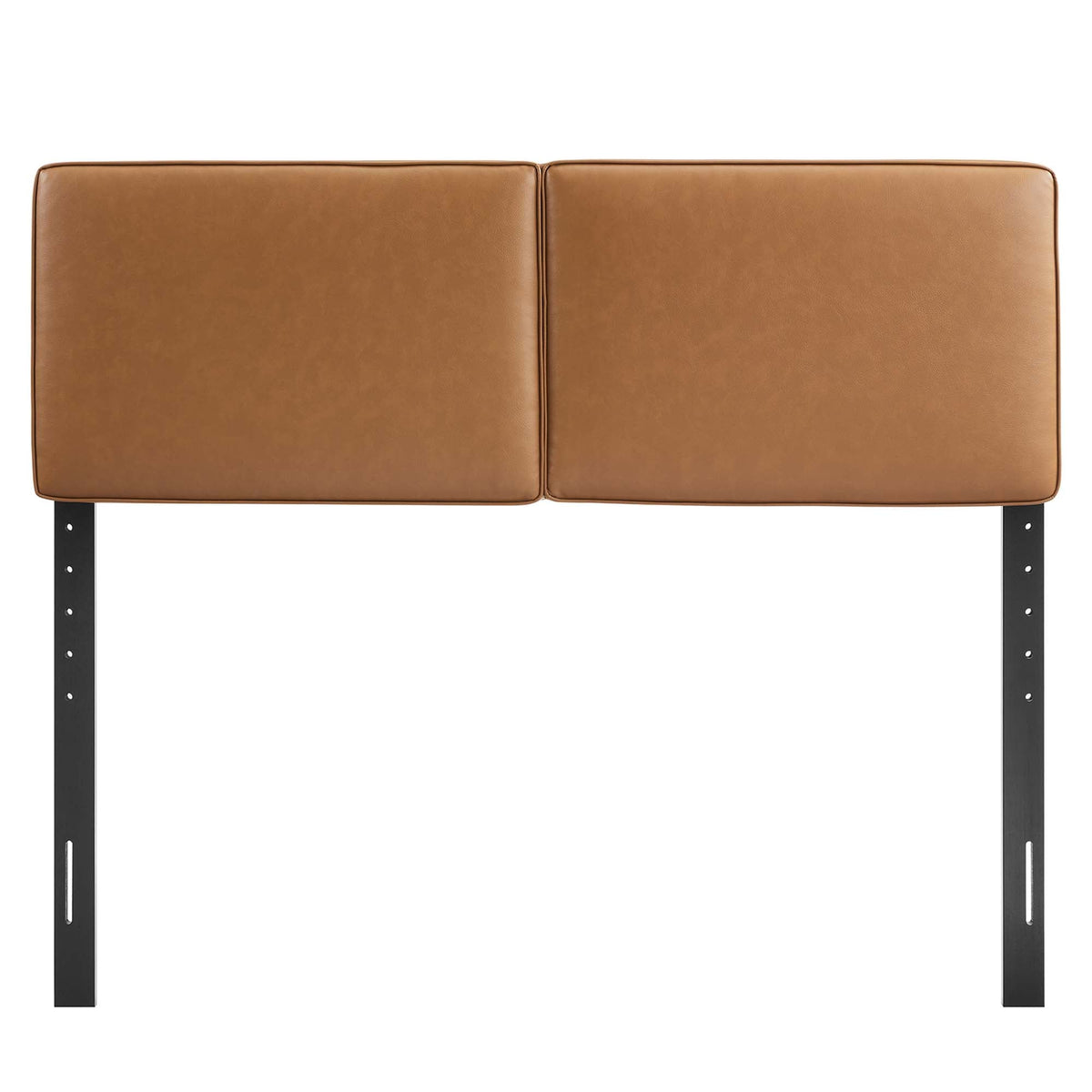 Lindee Tan Vegan Leather Full Headboard - Ornate Home