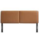 Lindee Tan Vegan Leather Full Headboard - Ornate Home