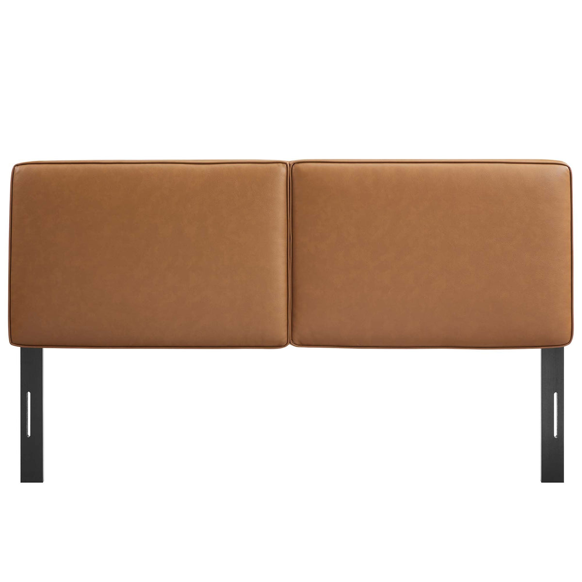 Lindee Tan Vegan Leather Full Headboard - Ornate Home