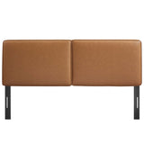 Lindee Tan Vegan Leather King Headboard - Ornate Home