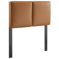 Lindee Tan Vegan Leather Twin Headboard - Ornate Home