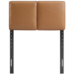 Lindee Tan Vegan Leather Twin Headboard - Ornate Home