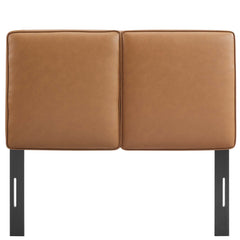 Lindee Tan Vegan Leather Twin Headboard - Ornate Home
