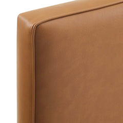 Lindee Tan Vegan Leather Twin Headboard - Ornate Home