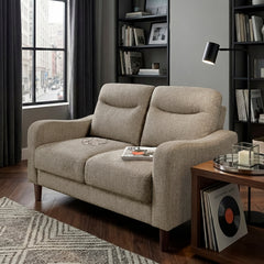 Linden Beige Loveseat - Ornate Home