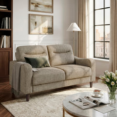 Linden Beige Loveseat - Ornate Home