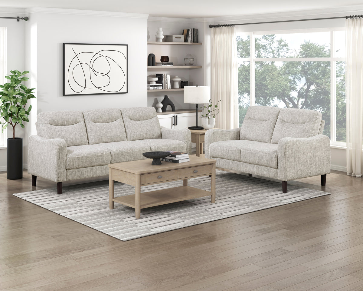 Linden Beige Loveseat - Ornate Home