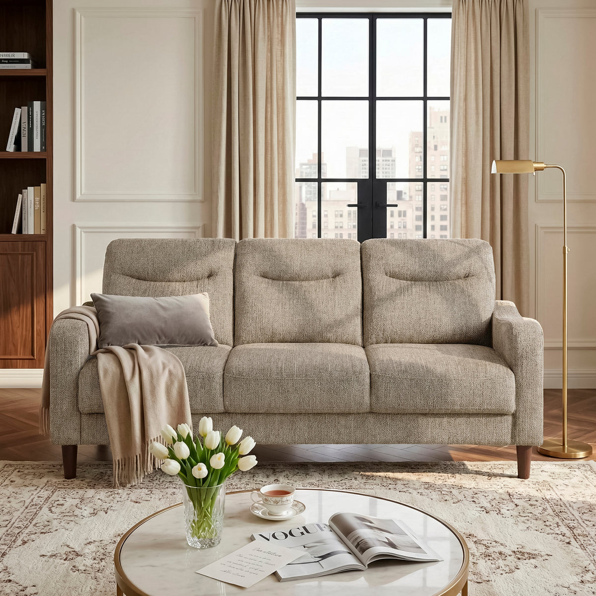 Linden Beige Sofa - Ornate Home