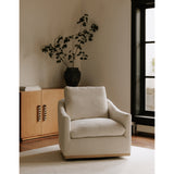 Linden Beige Swivel Chair - Ornate Home
