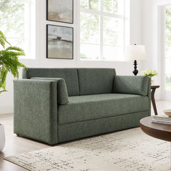 Linden Eucalyptus Upholstered Heathered Chenille Sofa - Ornate Home
