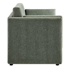 Linden Eucalyptus Upholstered Heathered Chenille Sofa - Ornate Home