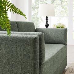 Linden Eucalyptus Upholstered Heathered Chenille Sofa - Ornate Home