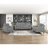 Linden Gray Loveseat - Ornate Home