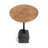 Linden Heartwood Natural 18" Round End Table
