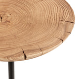 Linden Heartwood Natural 18" Round End Table