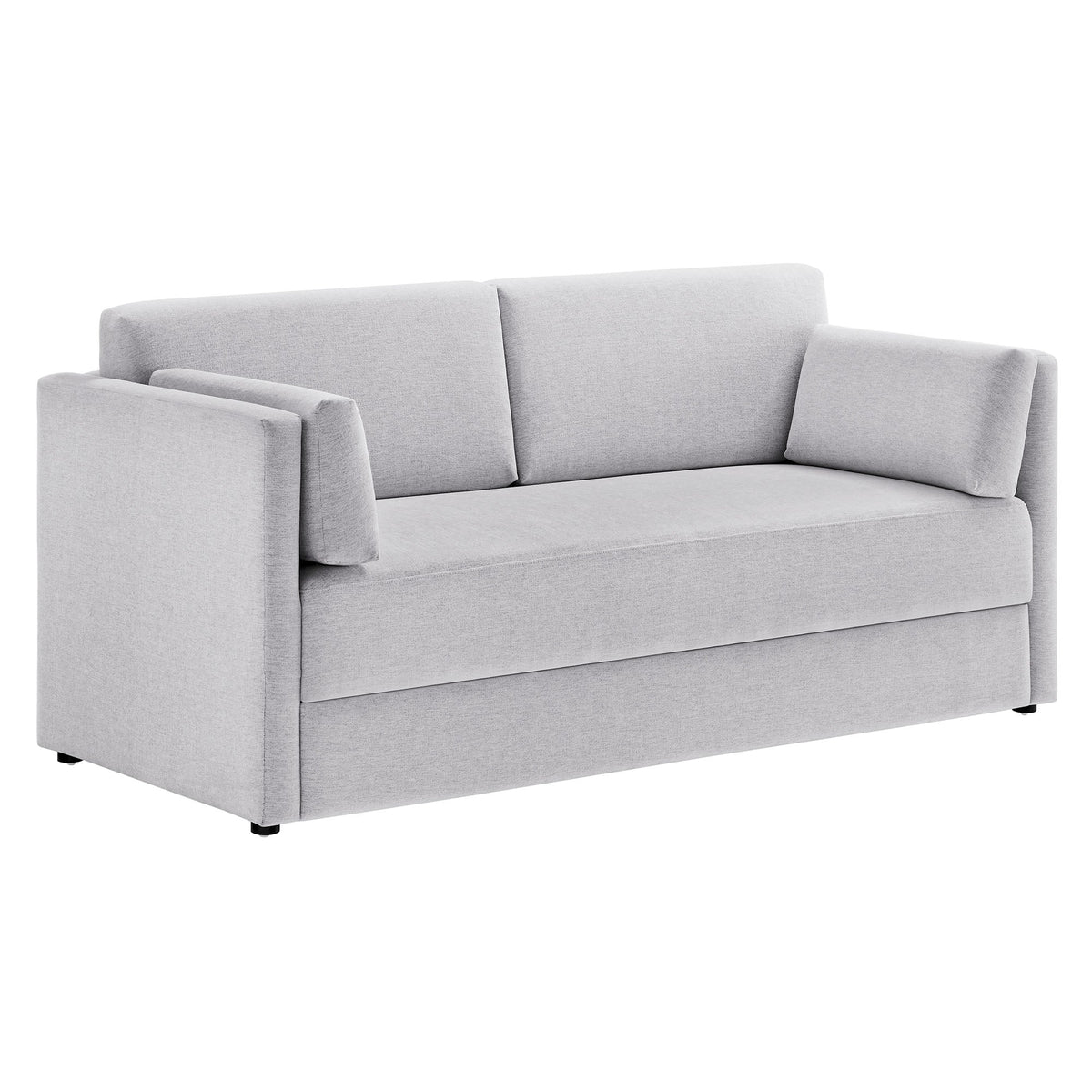 Linden Newsprint Upholstered Heathered Chenille Sofa - Ornate Home