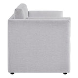 Linden Newsprint Upholstered Heathered Chenille Sofa - Ornate Home