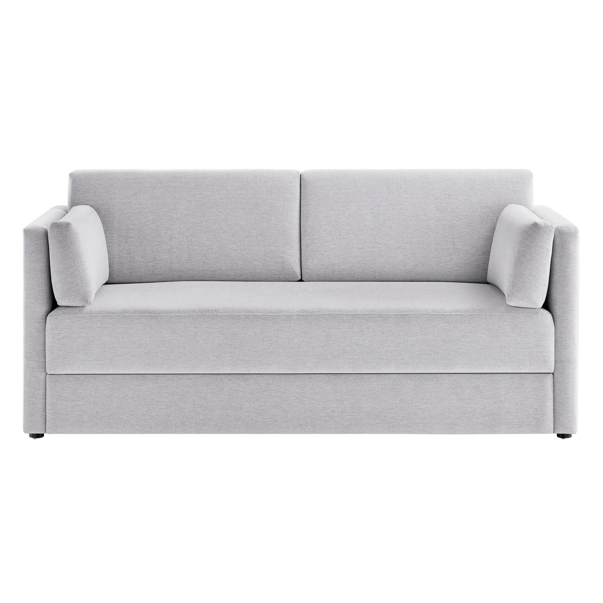 Linden Newsprint Upholstered Heathered Chenille Sofa - Ornate Home