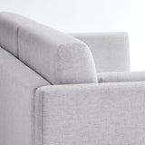 Linden Newsprint Upholstered Heathered Chenille Sofa - Ornate Home