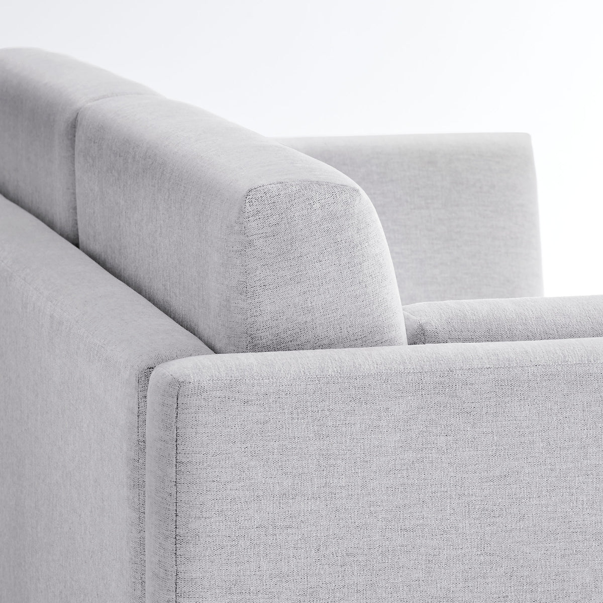 Linden Newsprint Upholstered Heathered Chenille Sofa - Ornate Home