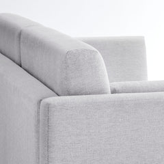Linden Newsprint Upholstered Heathered Chenille Sofa - Ornate Home