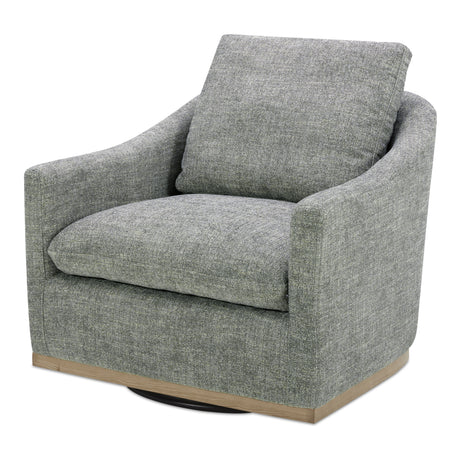 Linden Slated Moss Swivel Chair - Ornate Home
