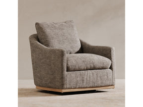 Linden Slated Moss Swivel Chair - Ornate Home