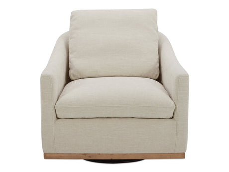 Linden Soft Beige Swivel Chair - Ornate Home