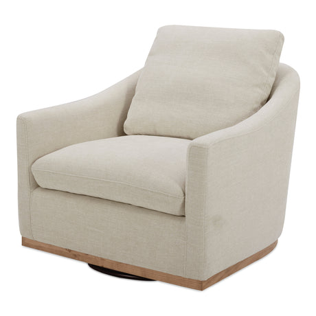 Linden Soft Beige Swivel Chair - Ornate Home