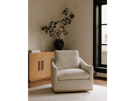 Linden Soft Beige Swivel Chair - Ornate Home
