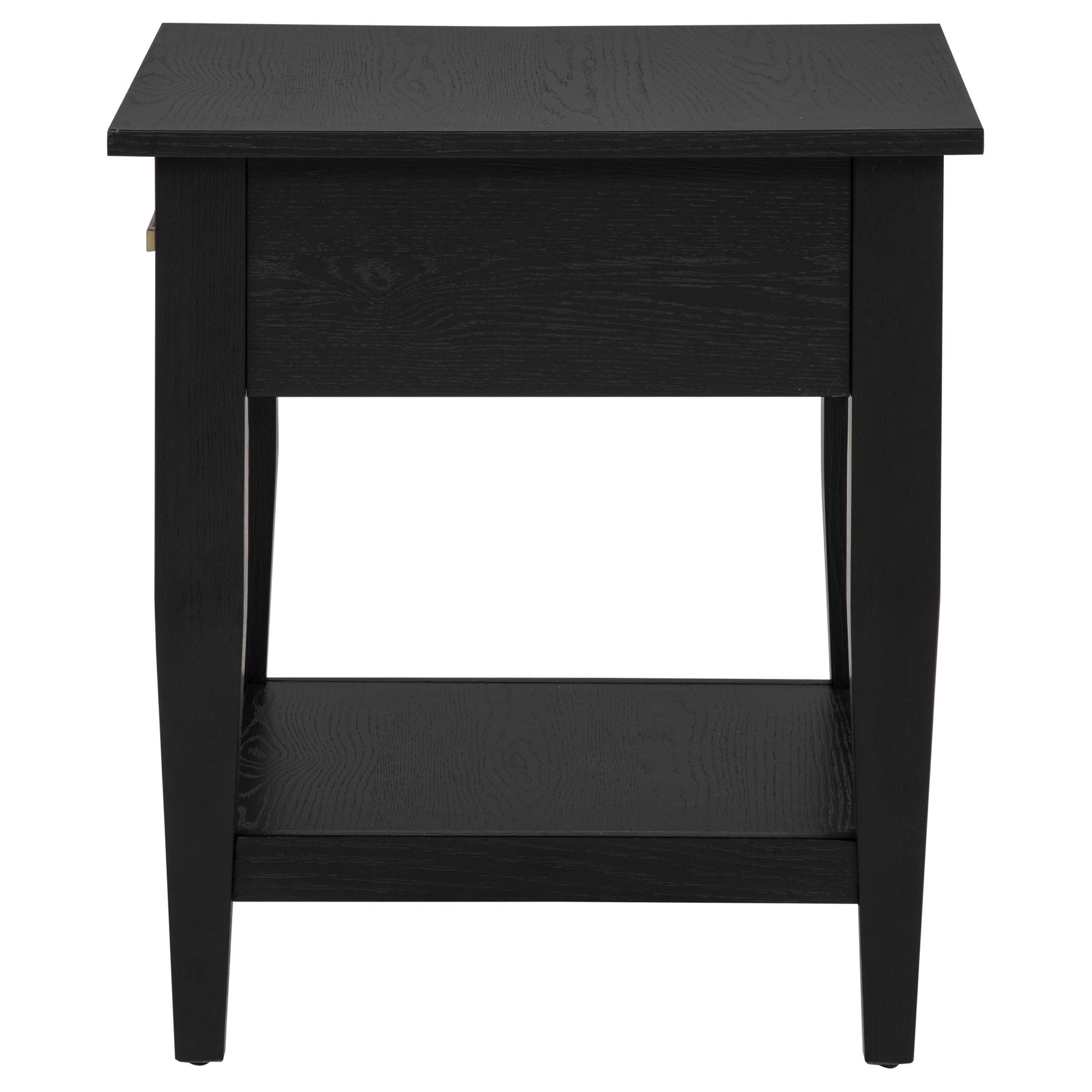 Lindenton Black 1-drawer Wood Occasional Side End Table - Ornate Home