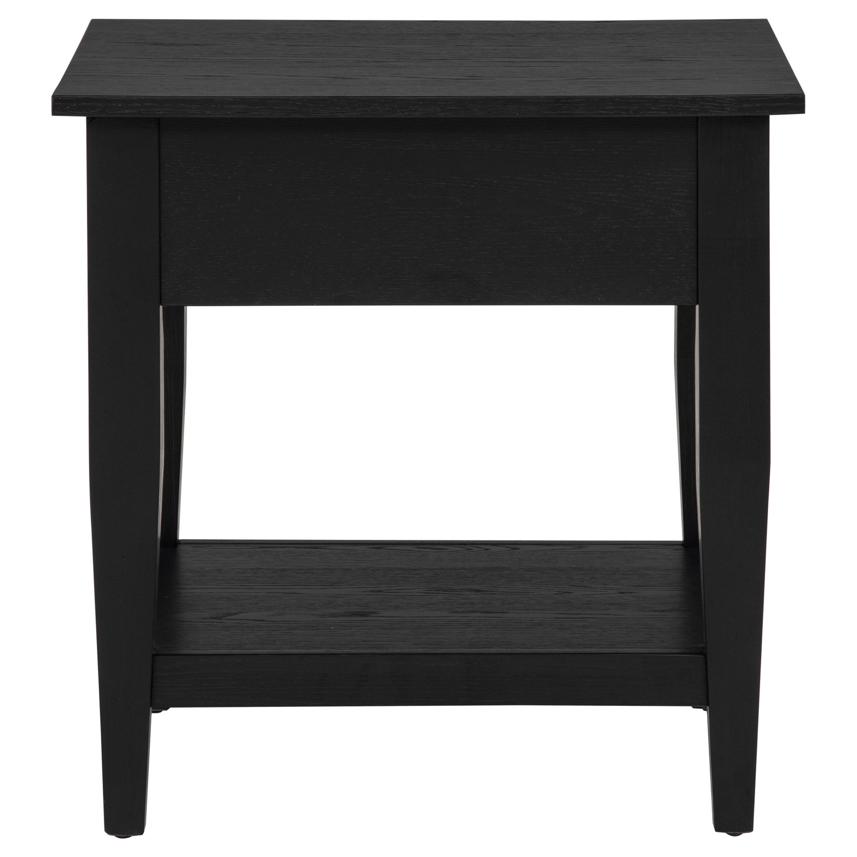 Lindenton Black 1-drawer Wood Occasional Side End Table - Ornate Home