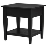 Lindenton Black 1-drawer Wood Occasional Side End Table - Ornate Home