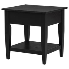 Lindenton Black 1-drawer Wood Occasional Side End Table - Ornate Home