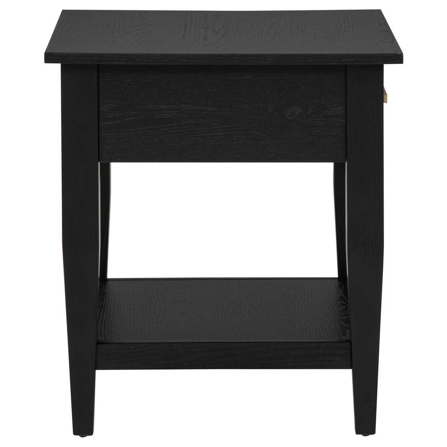 Lindenton Black 1-drawer Wood Occasional Side End Table - Ornate Home