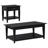 Lindenton Black 2-piece Wood Lift-Top Coffee and End Table Set - Ornate Home