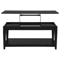 Lindenton Black 2-piece Wood Lift-Top Coffee and End Table Set - Ornate Home