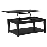 Lindenton Black Lift-Top Occasional Cocktail Coffee Table - Ornate Home