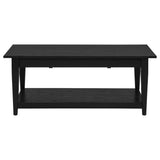 Lindenton Black Lift-Top Occasional Cocktail Coffee Table - Ornate Home