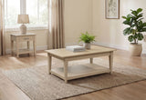 Lindenton Blonde 2-piece Wood Lift-Top Coffee and End Table Set - Ornate Home