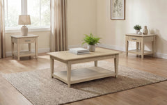Lindenton Blonde 3-piece Wood Lift-Top Coffee and End Table Set - Ornate Home