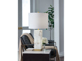 Linderfield White/Gold Finish Table Lamp (Online Special Price) - Ornate Home