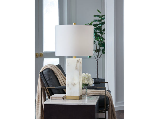 Linderfield White/Gold Finish Table Lamp - Ornate Home