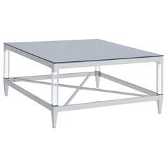 Lindley Chrome 3-piece Square Coffee and End Table Set - Ornate Home