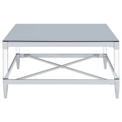 Lindley Chrome Coffee Table - Ornate Home