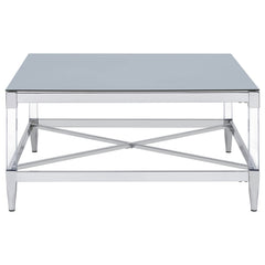 Lindley Chrome Coffee Table - Ornate Home